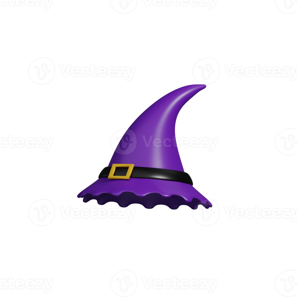 3d Halloween strega cappello png