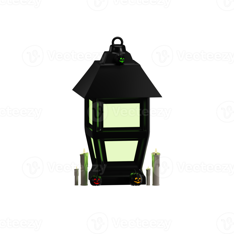 3d Halloween Lantern png