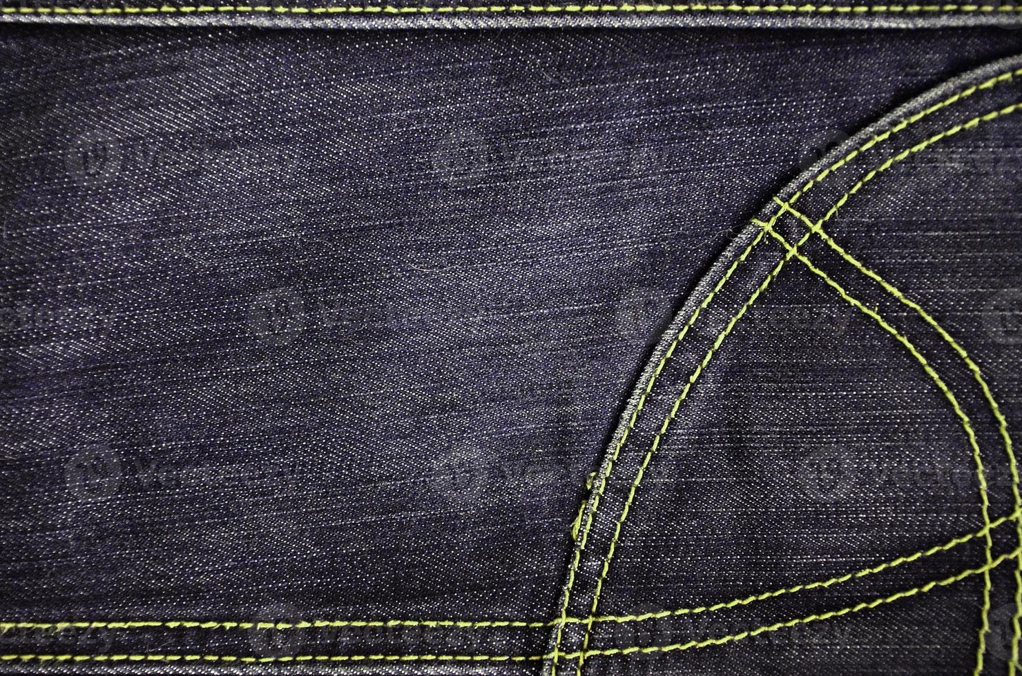 The texture of black denim cloth photo