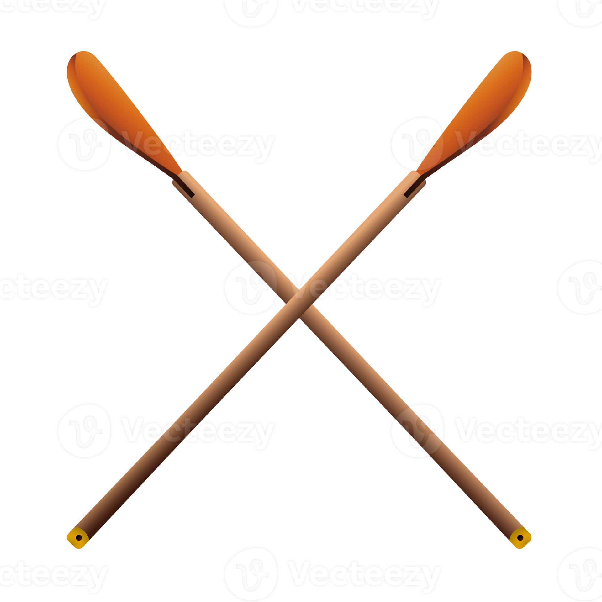 Free Crossed oars in realistic style. Canoe paddles. Colorful PNG