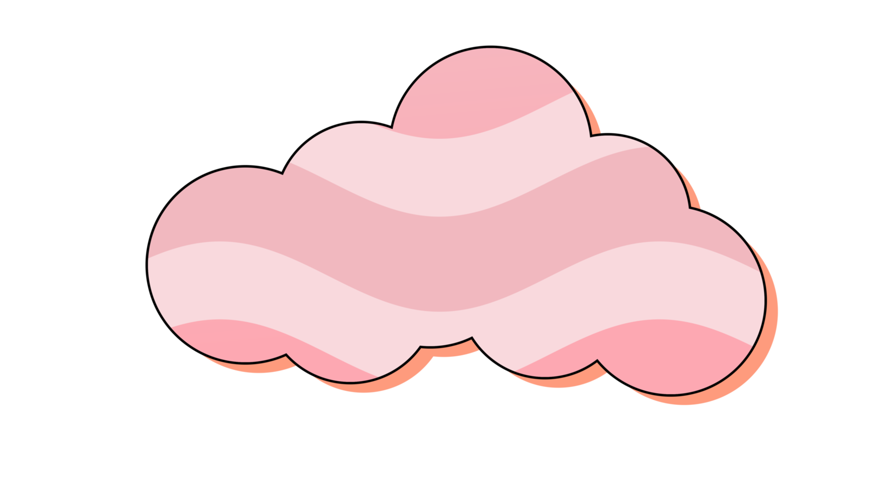 fondo abstracto de dibujos animados de nubes kawaii. png