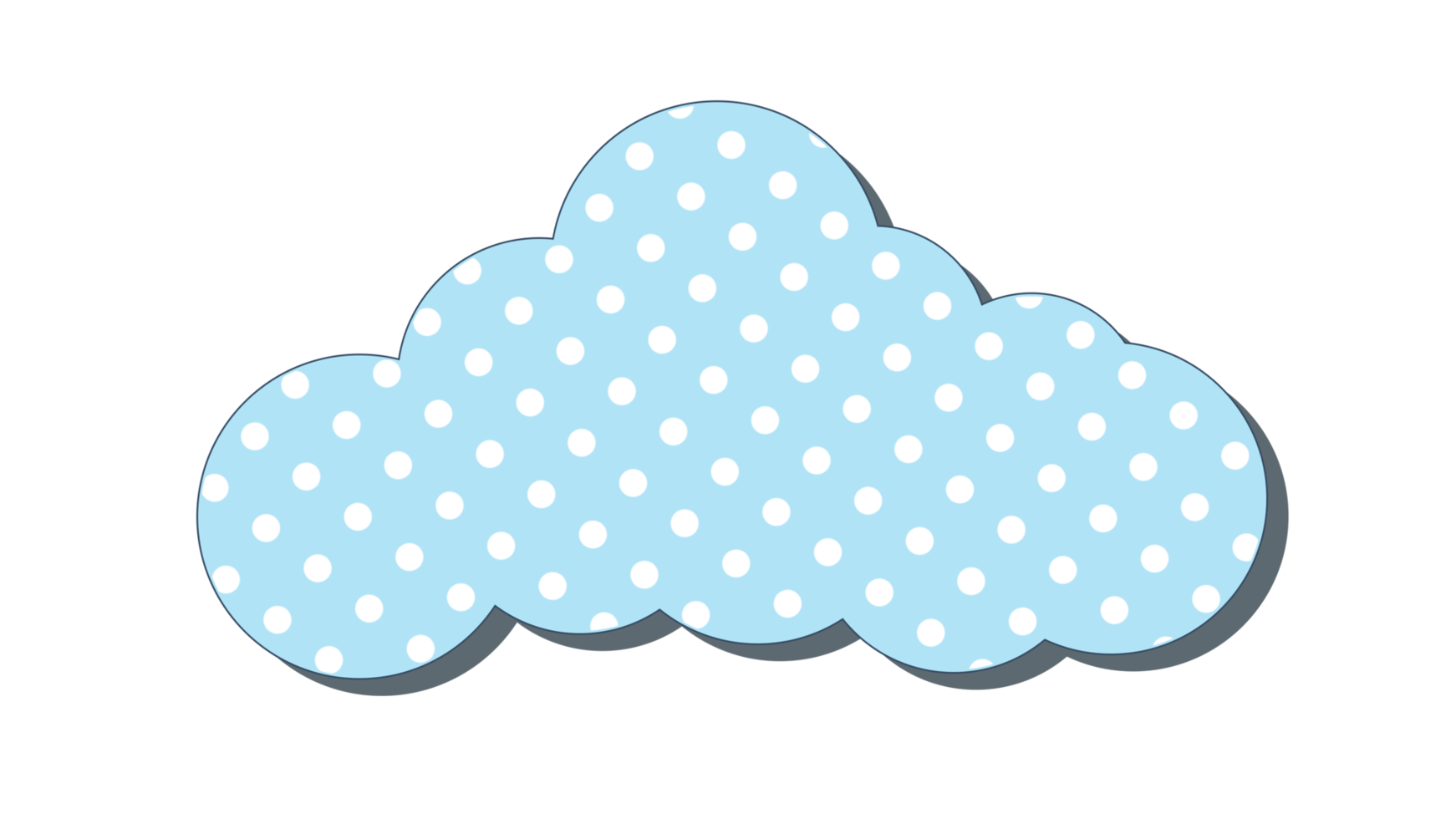 Abstract kawaii Clouds cartoon background. png