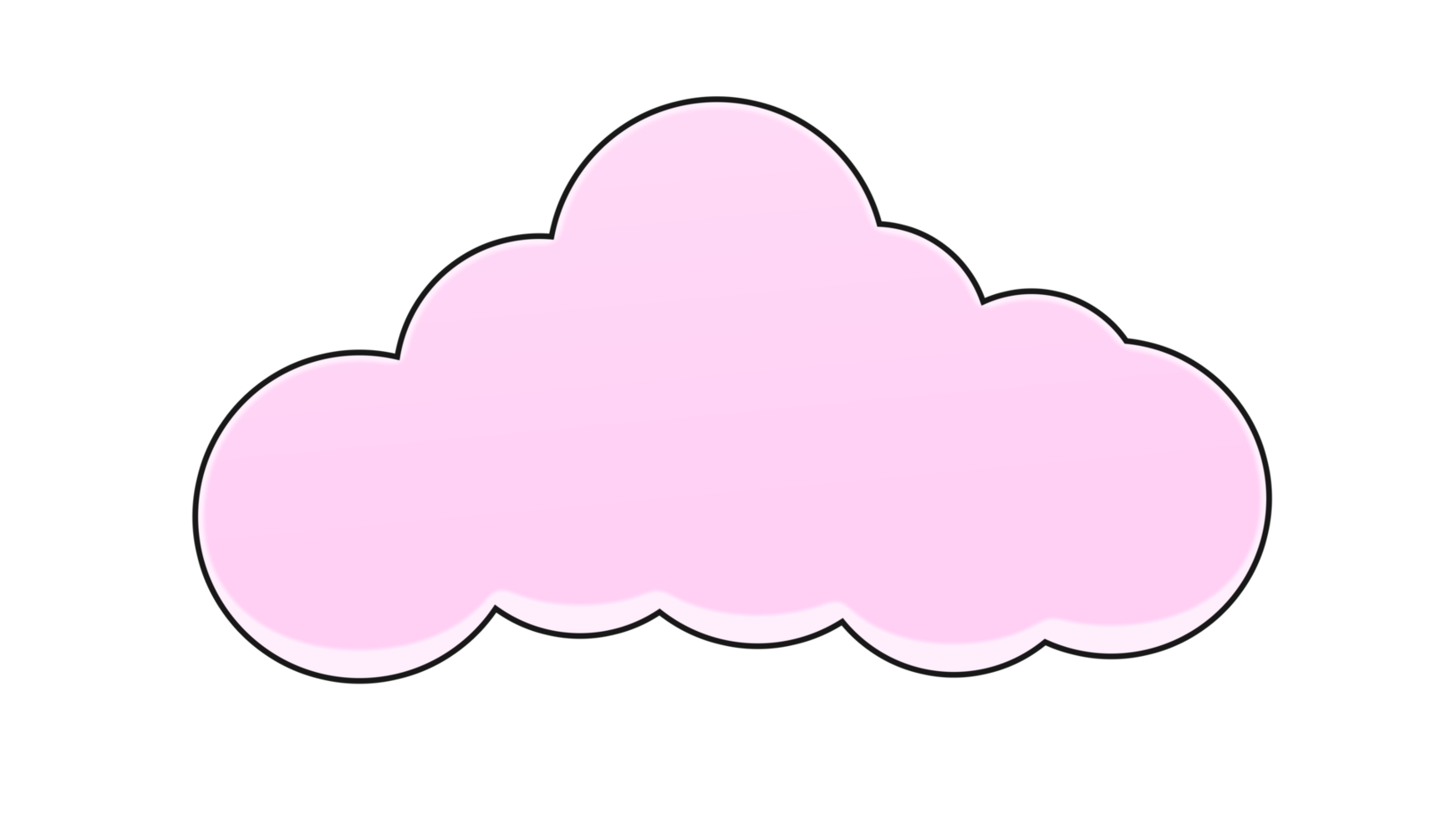 Abstract kawaii Clouds cartoon background. png