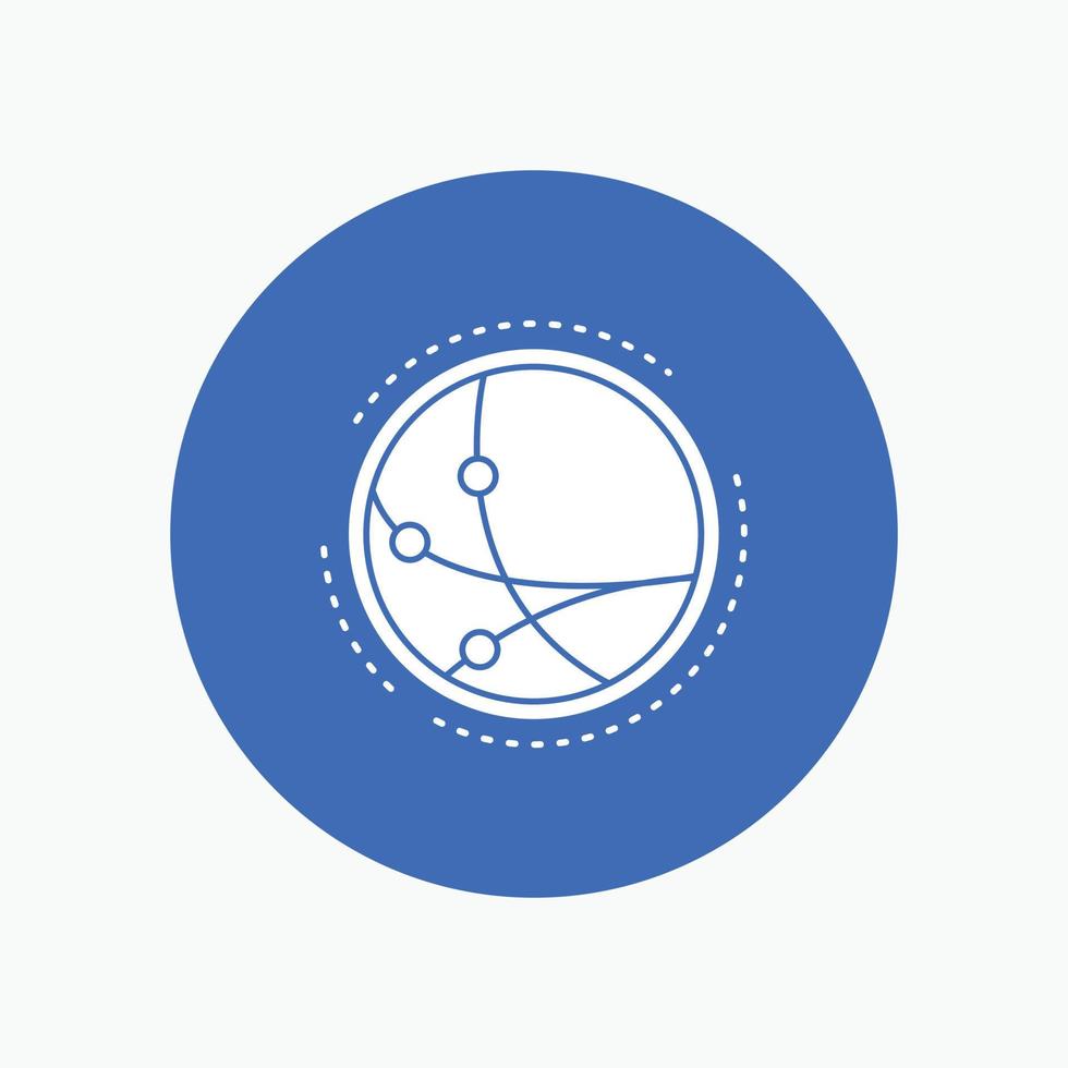 worldwide. communication. connection. internet. network White Glyph Icon in Circle. Vector Button illustration