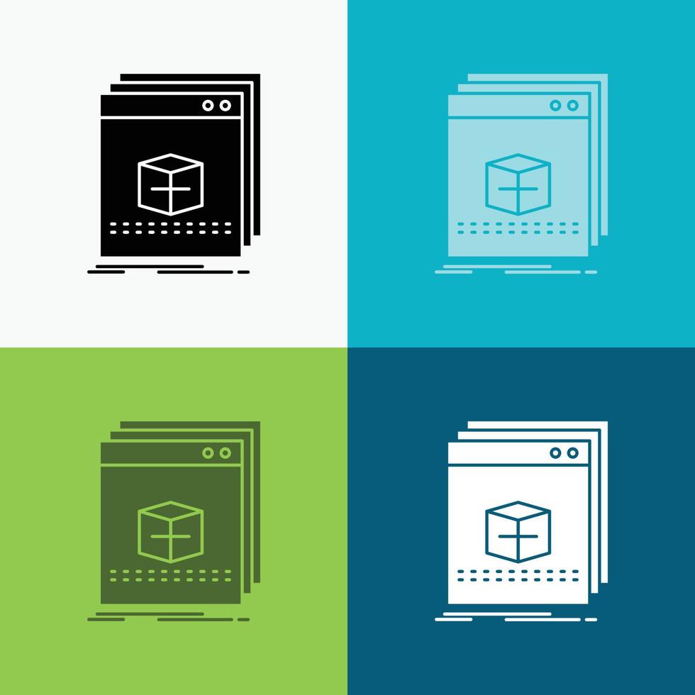 software. App. application. file. program Icon Over Various Background. glyph style design. designed for web and app. Eps 10 vector illustration