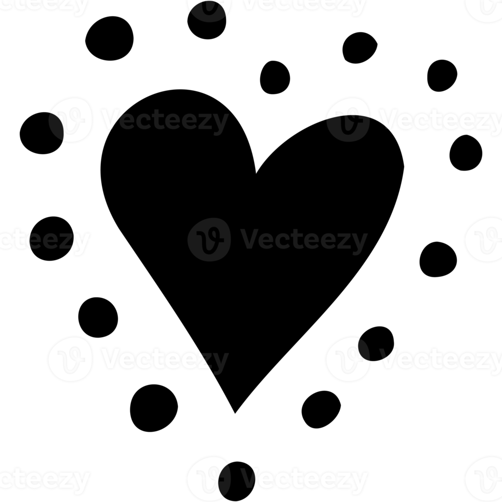 einfaches gekritzel hand gezeichnetes herz. isoliertes gestaltungselement für den valentinstag. transparente PNG-Cliparts png