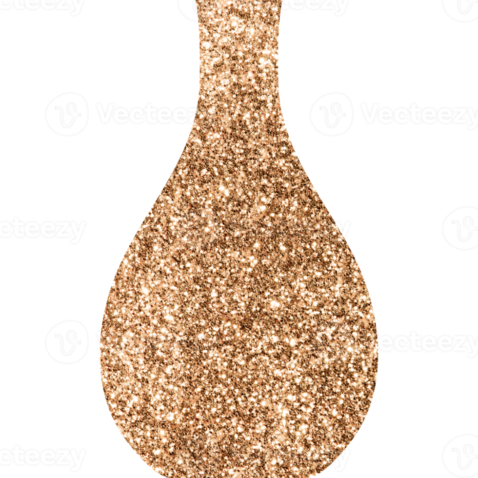 Modern golden boho ceramic vase. Transparent PNG clipart