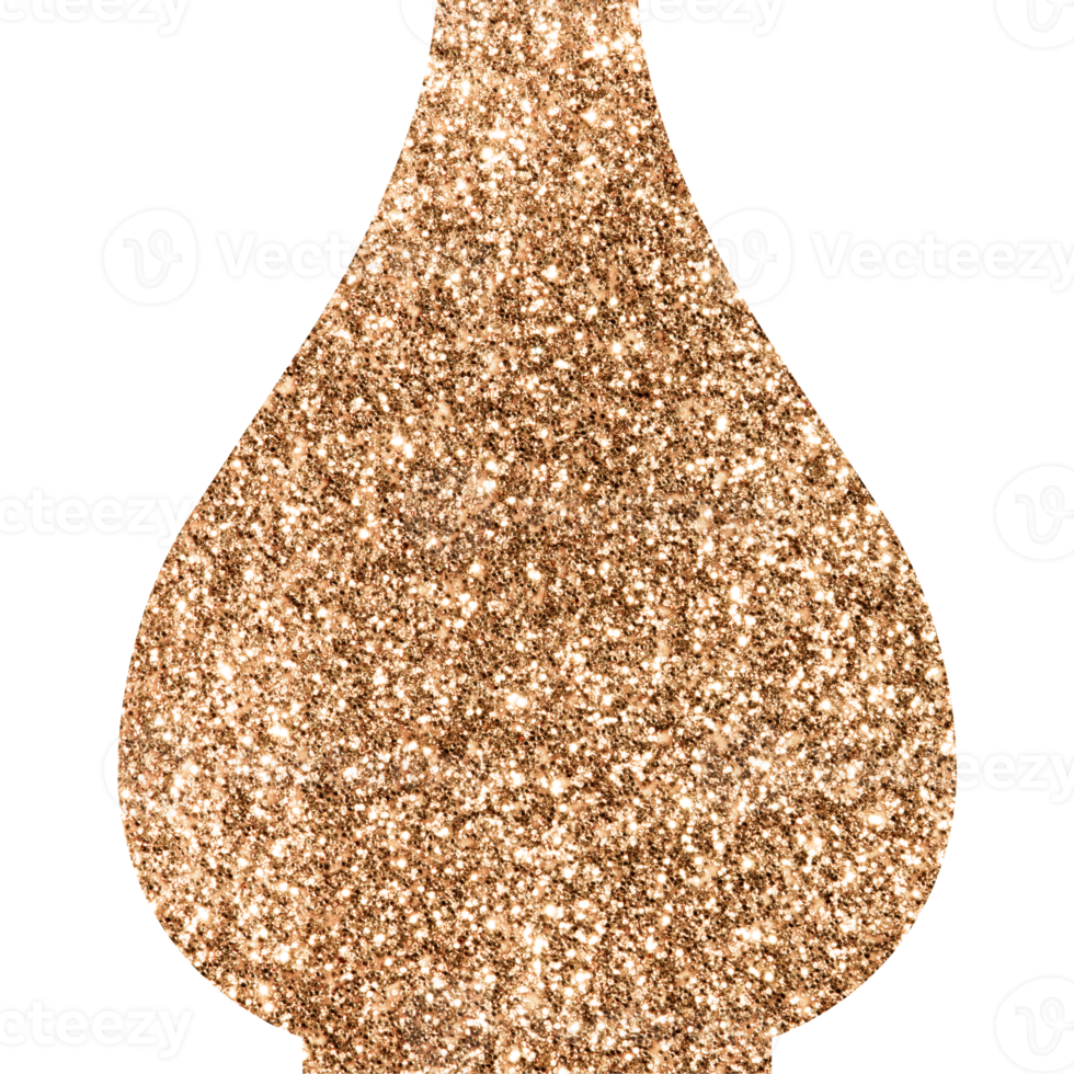 Modern golden boho ceramic vase. Transparent PNG clipart