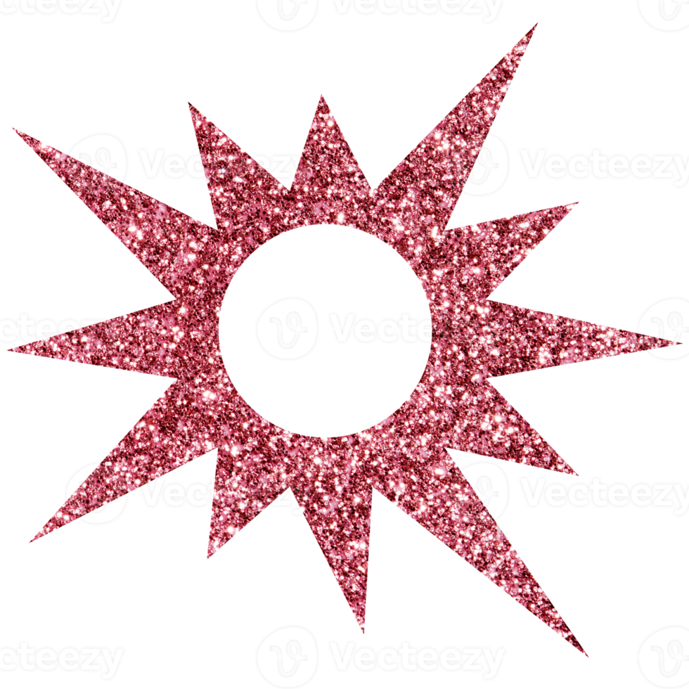 Shiny glitter star. Celestial element. Transparent PNG Clipart