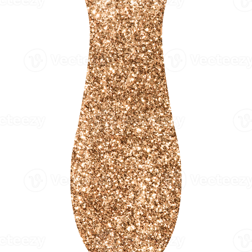 Modern golden boho ceramic vase. Transparent PNG clipart