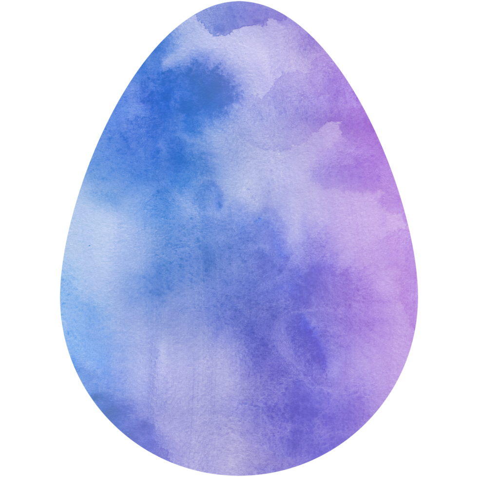 Watercolor Easter egg. Oval shape, background, texture. Transparent PNG Clipart