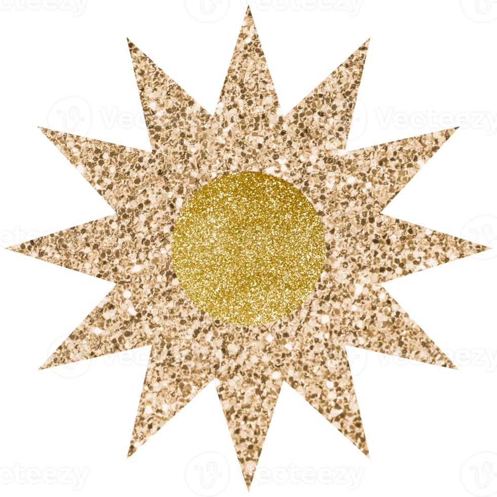 Shiny glitter star. Celestial element. Transparent PNG Clipart