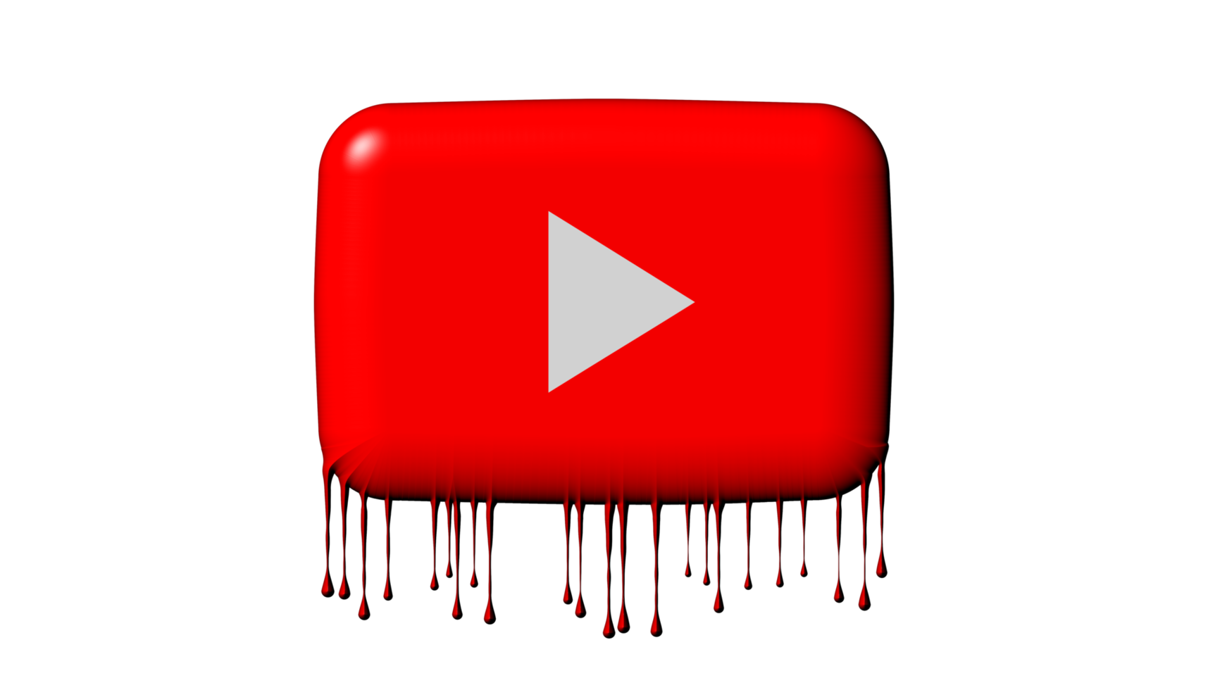 logotipo do you tube pingando tinta png