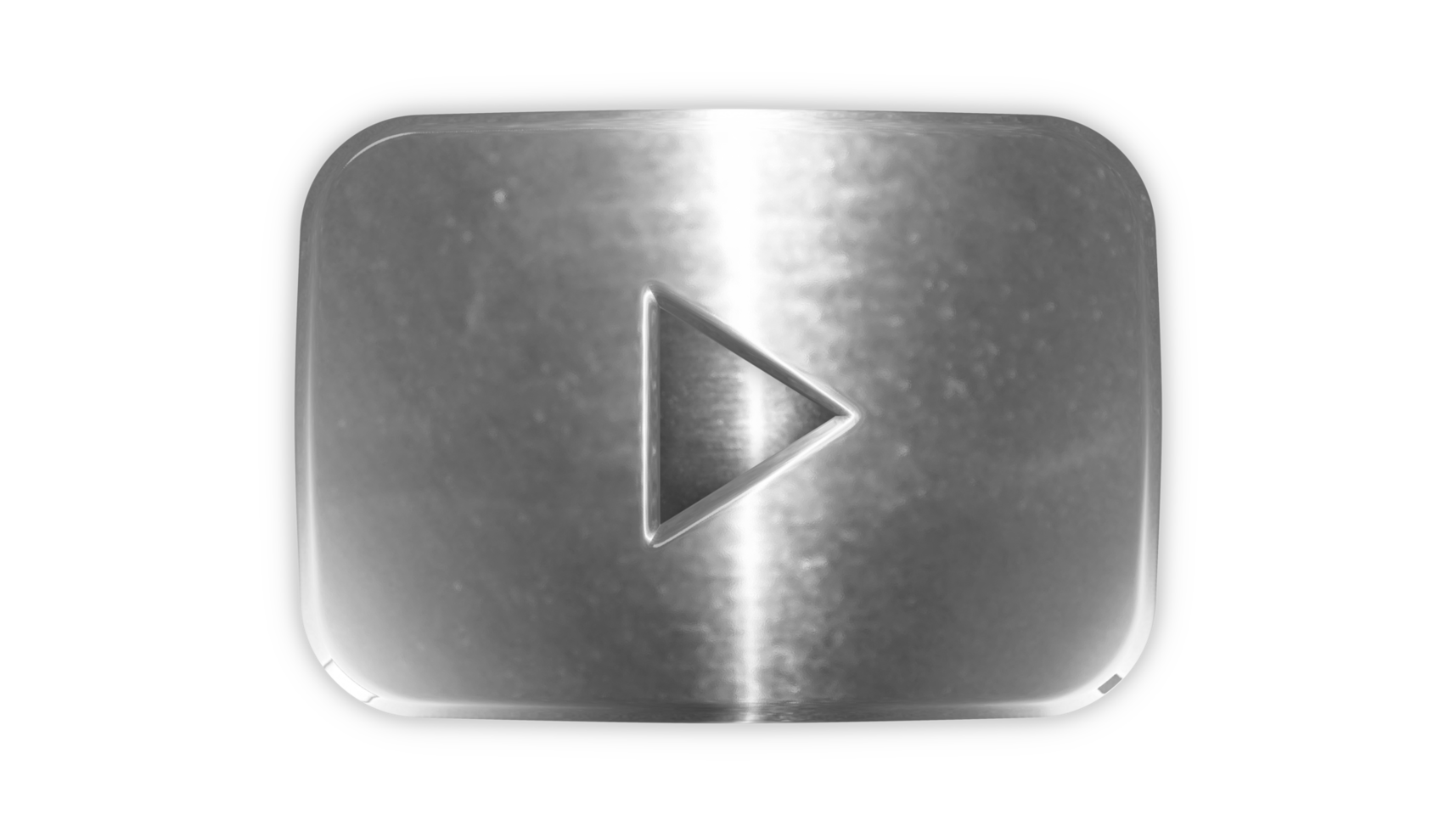 silver youtube logo png