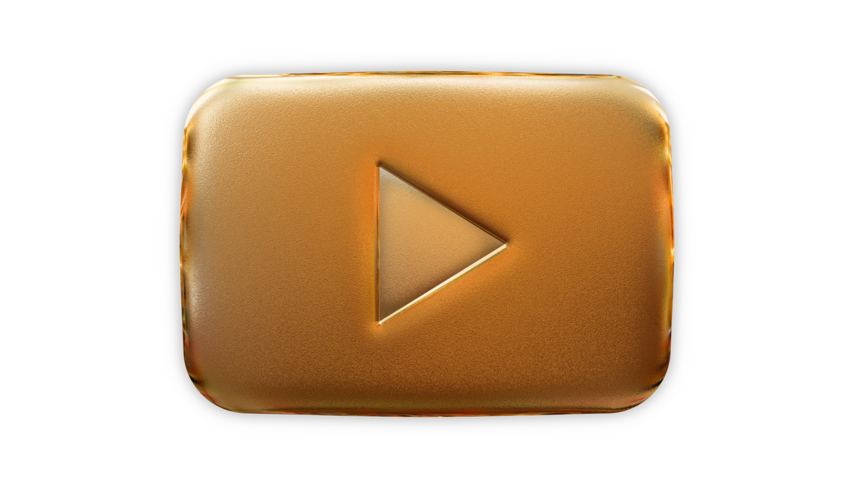 placa de ouro do logotipo do youtube png