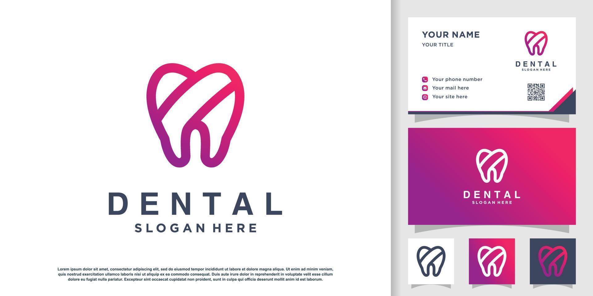 concepto de logotipo dental con vector premium de estilo único y creativo parte 7