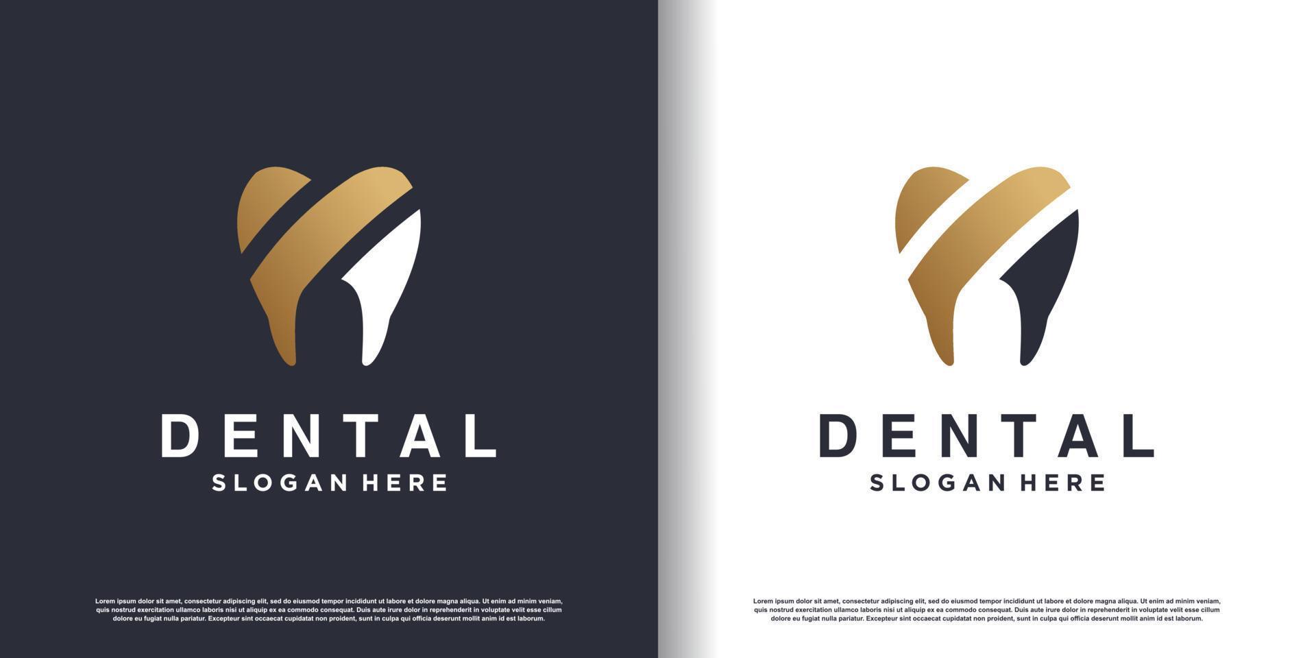 Dental logo concept with unique and creative style Premium Vector part 3