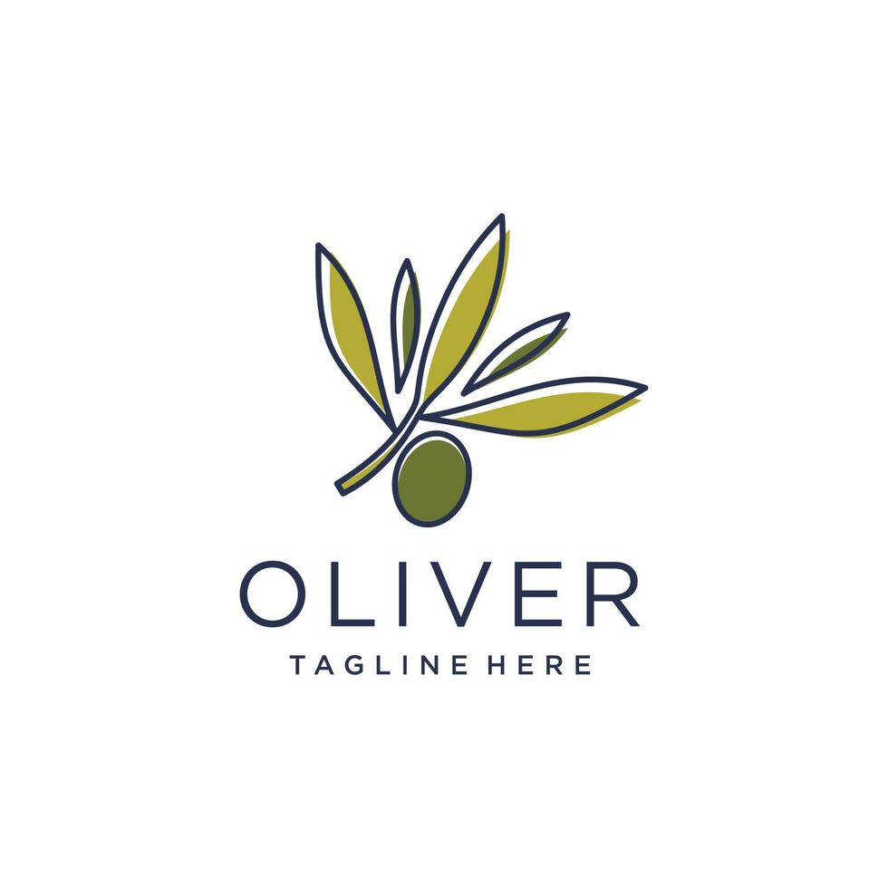 Olive logo design vector with modern concept Premium Vector