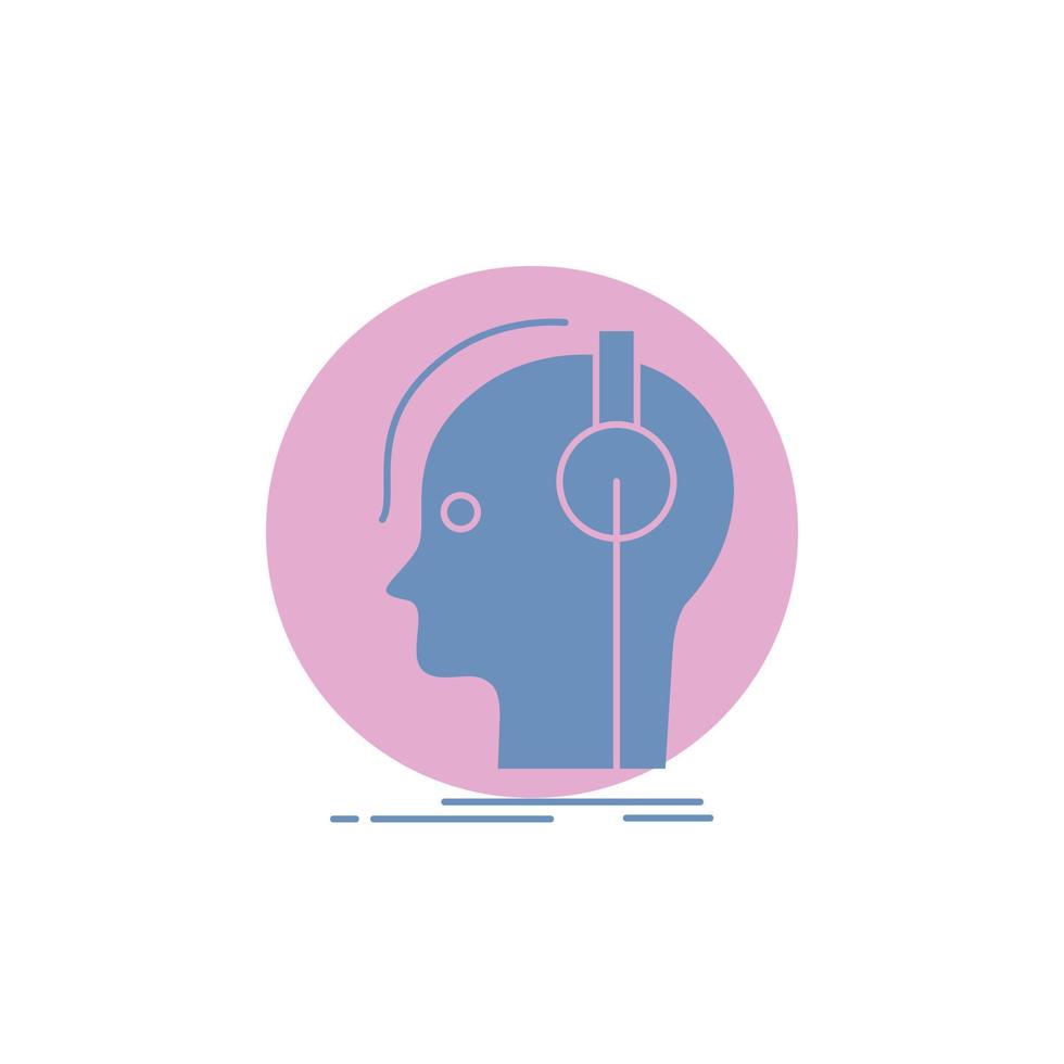 composer. headphones. musician. producer. sound Glyph Icon. vector