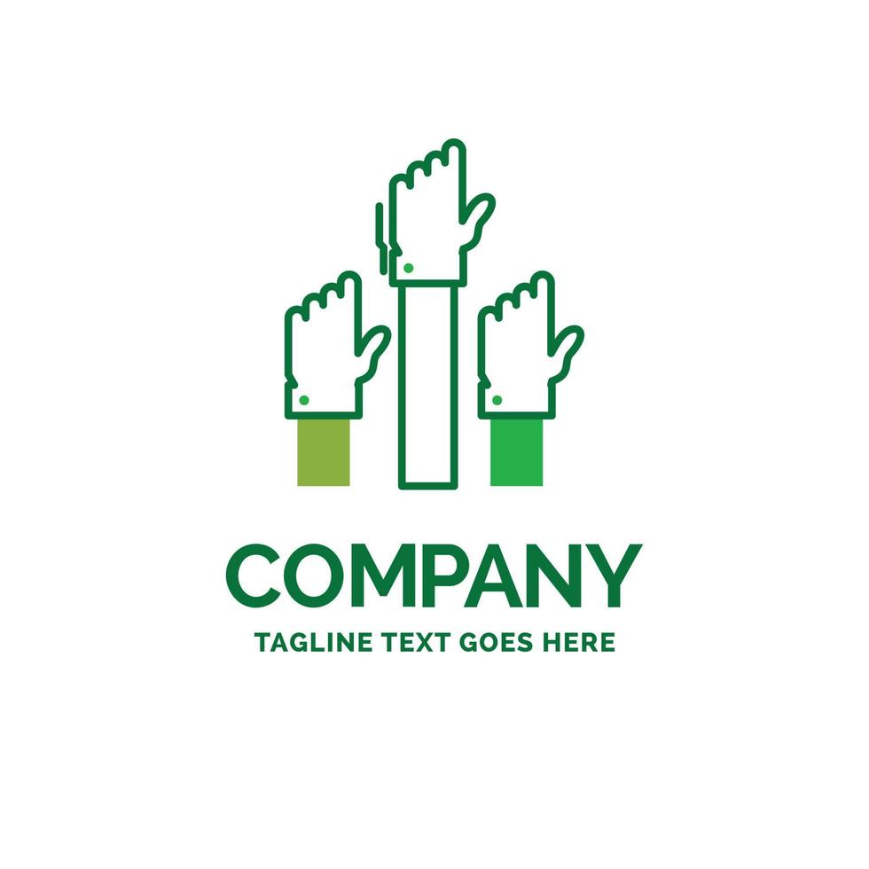 Aspiration. business. desire. employee. intent Flat Business Logo template. Creative Green Brand Name Design. vector