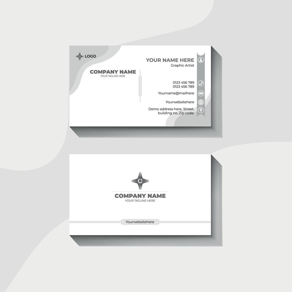 Simple business card template vector