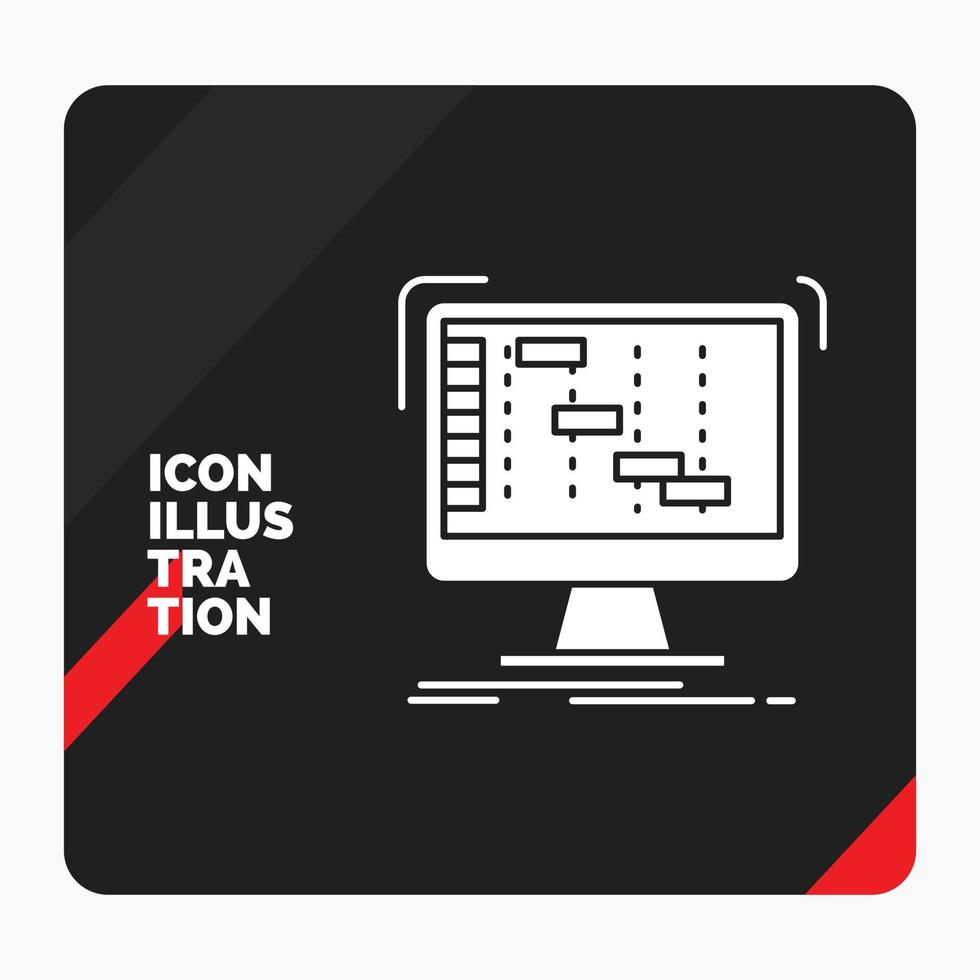 Red and Black Creative presentation Background for Ableton. application. daw. digital. sequencer Glyph Icon vector