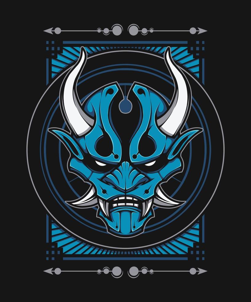 Oni Mask Vector Illustration