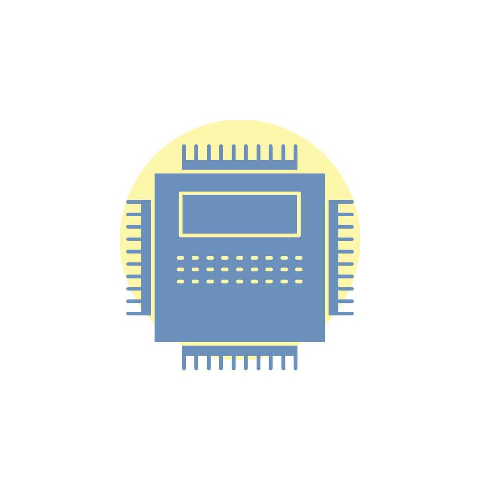 Processor. Hardware. Computer. PC. Technology Glyph Icon. vector