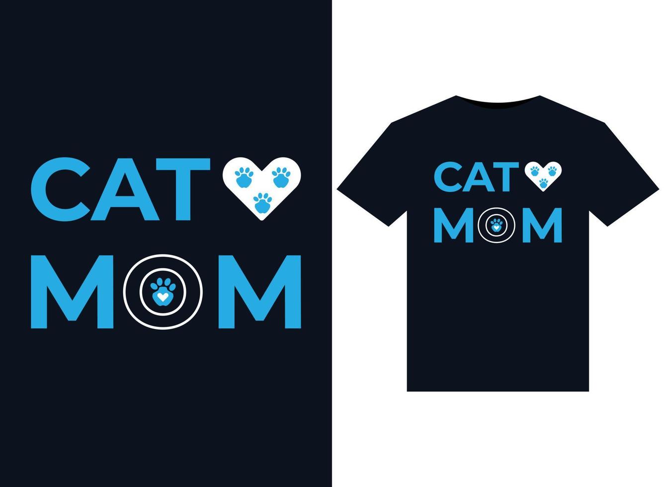 Cat mom illustrations for print-ready T-Shirts design vector