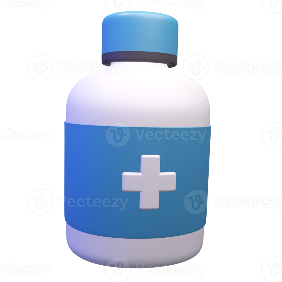 3D Medical Jar Isolated Object with High Quality Render png