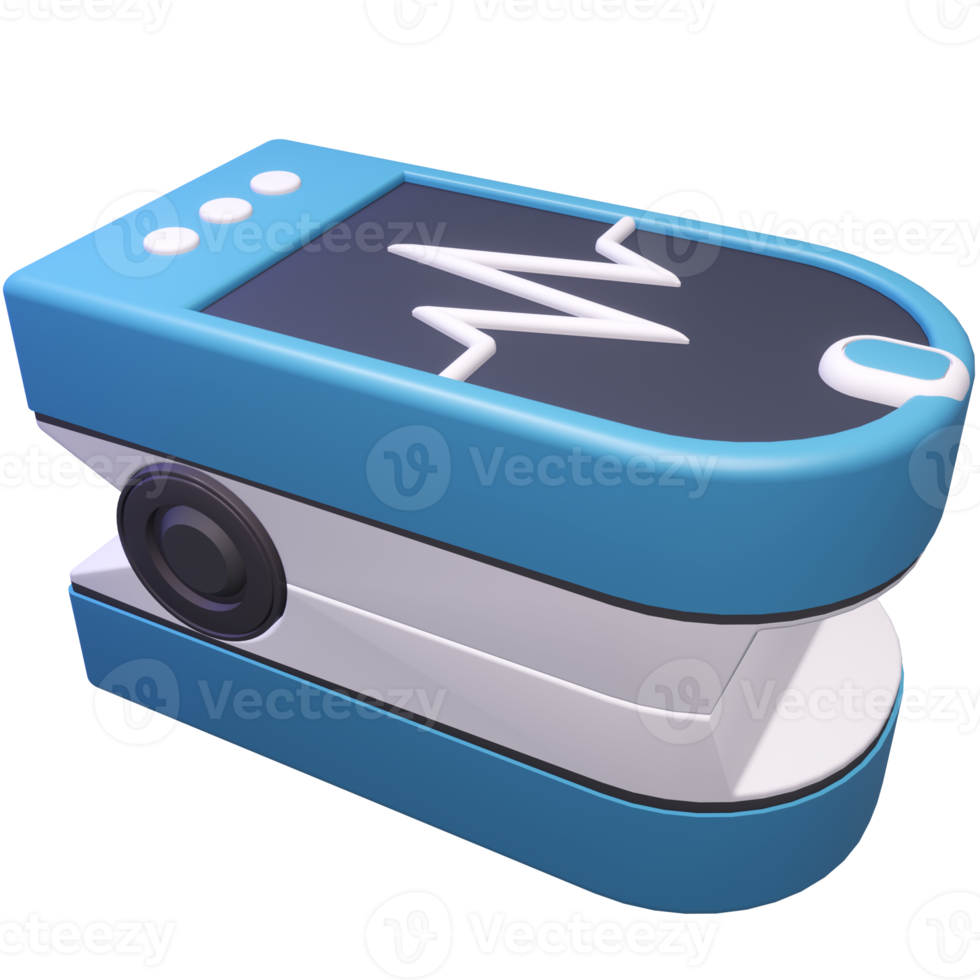 3D Pulse Oximeter Isolated Object with High Quality Render png
