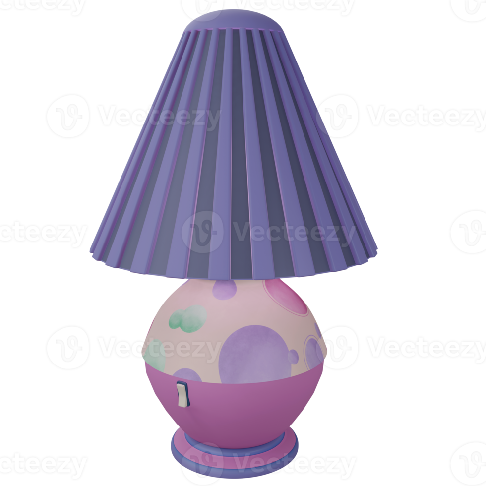 3D Night Lamp Isolated Object With High Quality Render png