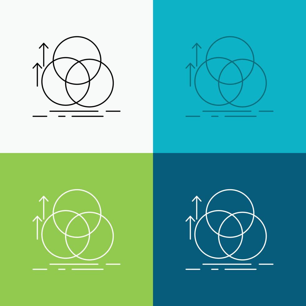 balance. circle. alignment. measurement. geometry Icon Over Various Background. Line style design. designed for web and app. Eps 10 vector illustration