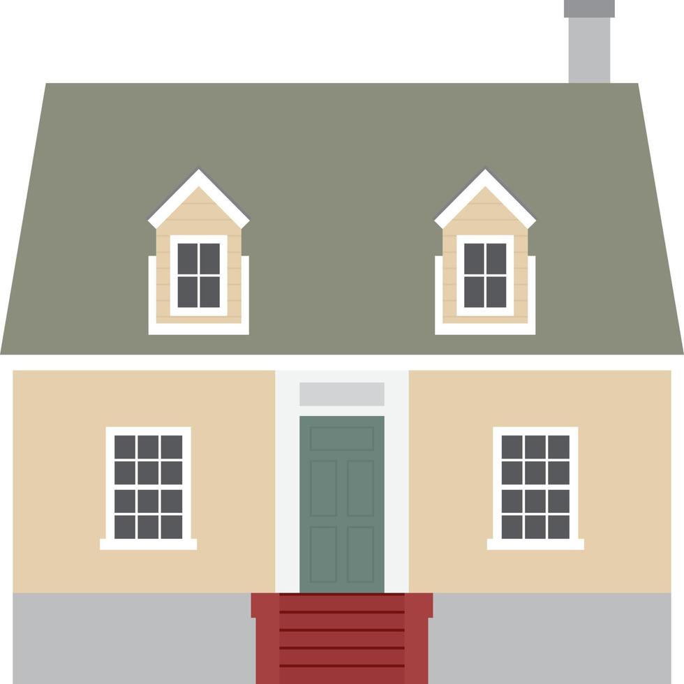 cape cod house vector