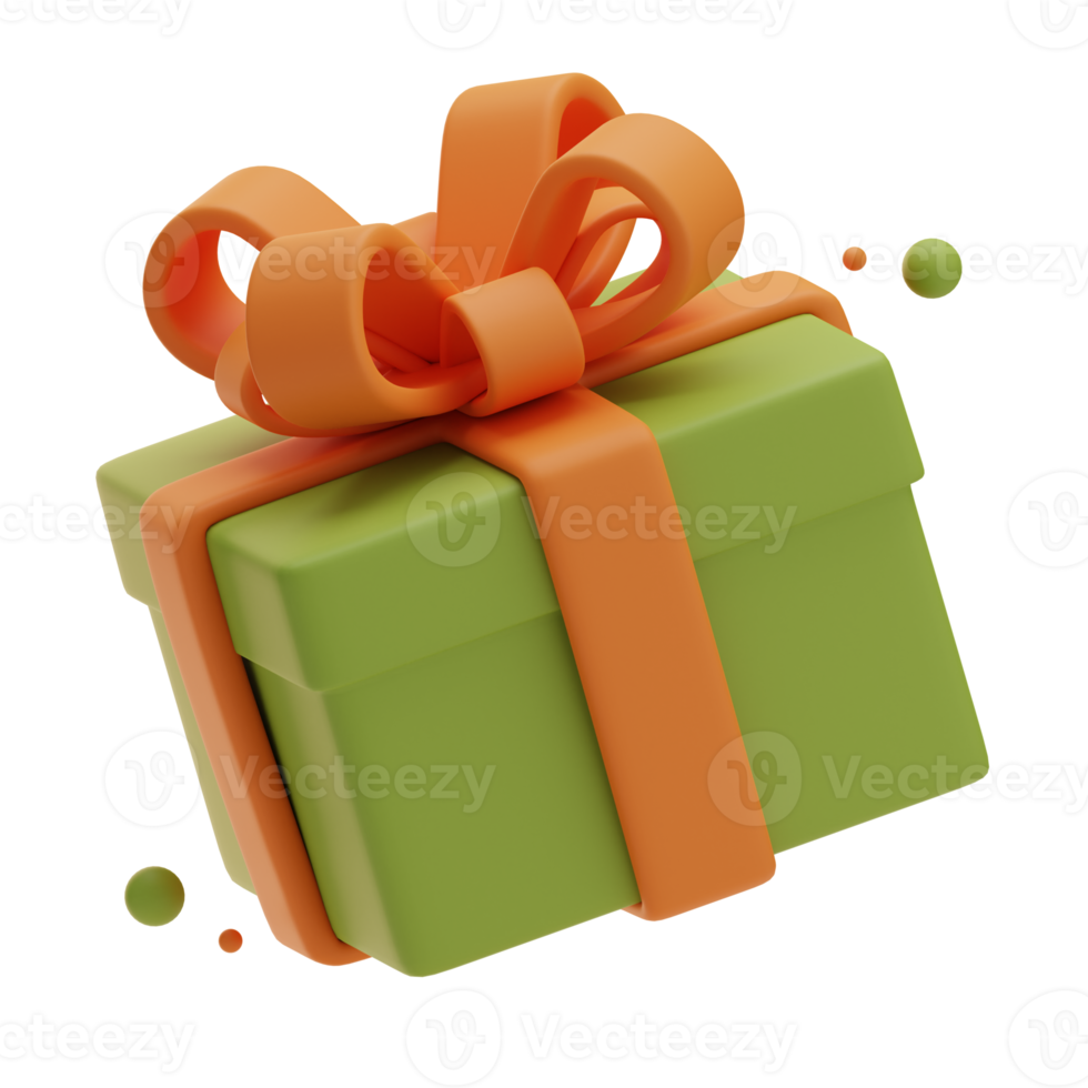 Thanksgiving object gift box, 3d Illustration png