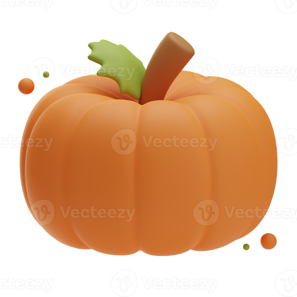 Thanksgiving object pumpkin, 3d Illustration png