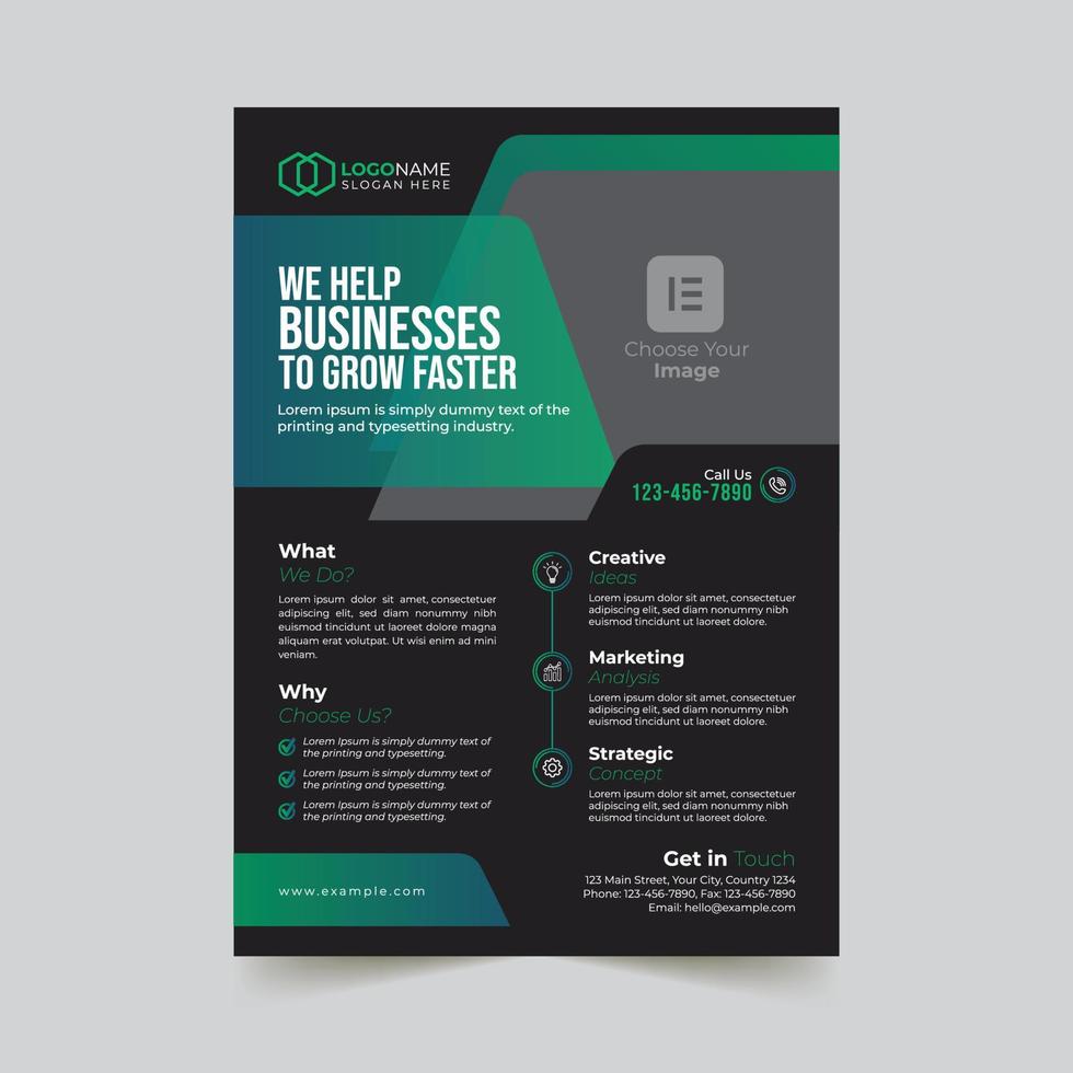 Creative modern corporate business flyer template design vector