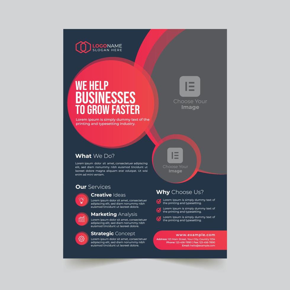 Creative modern corporate business flyer template design vector