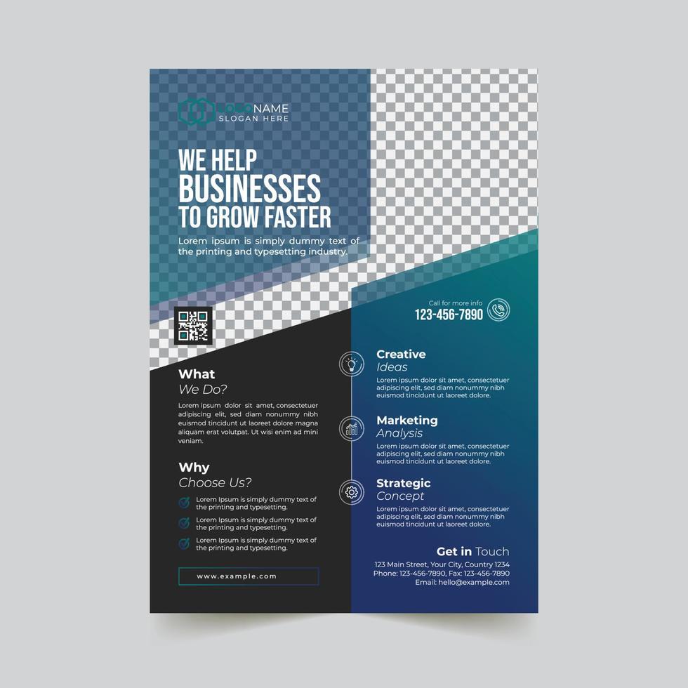 Creative modern corporate business flyer template design vector