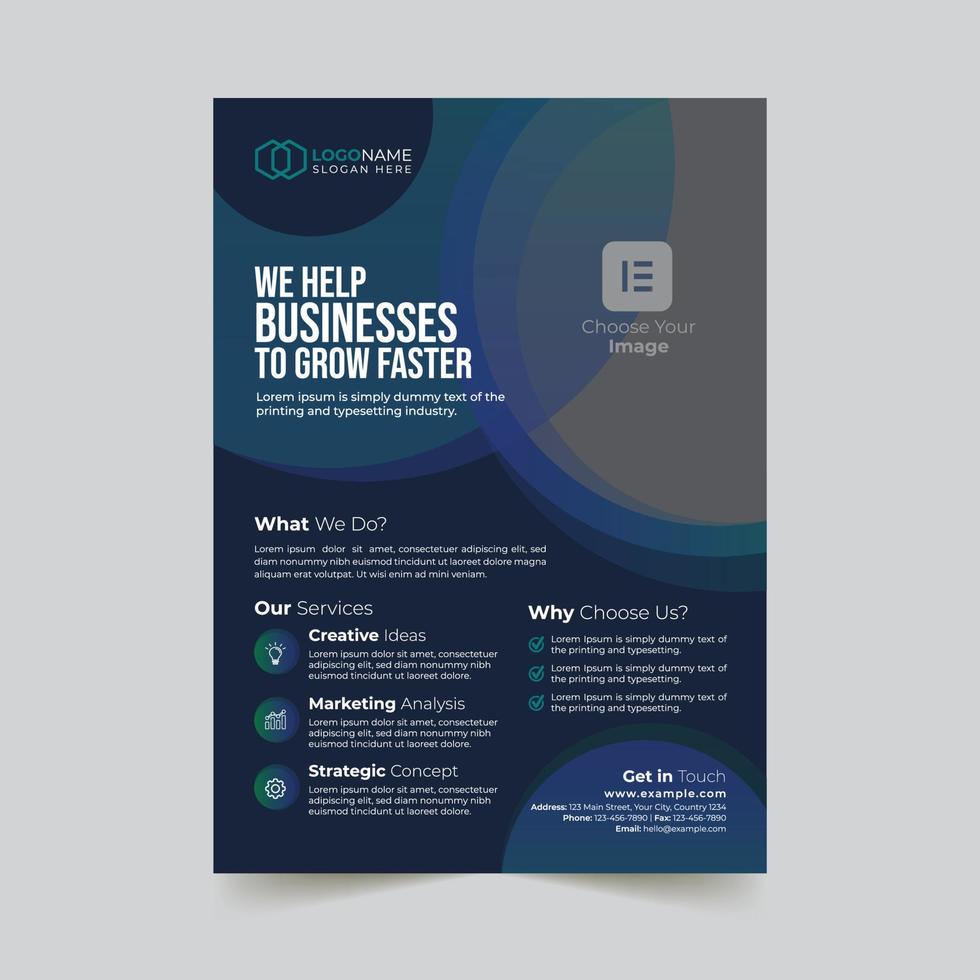 Creative modern corporate business flyer template design vector