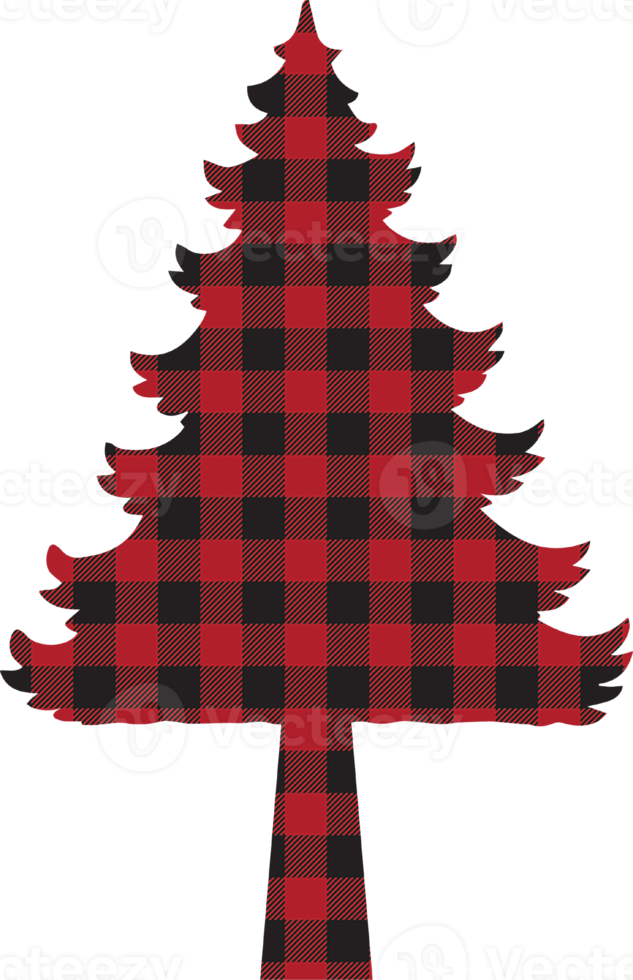 Buffalo Plaid Christmas tree ornaments ClipArt png