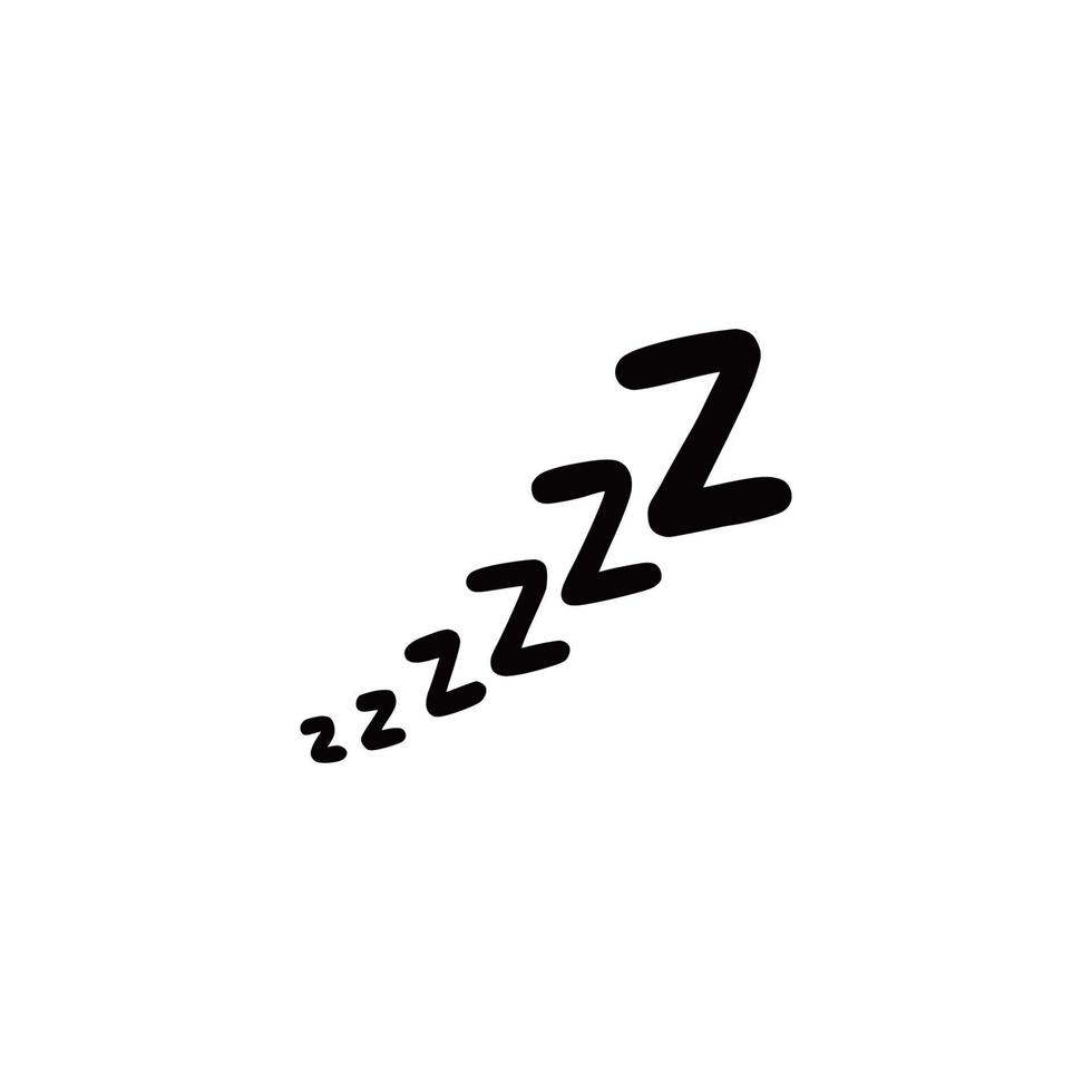 Sleep zzzz doodle symbol set. vector