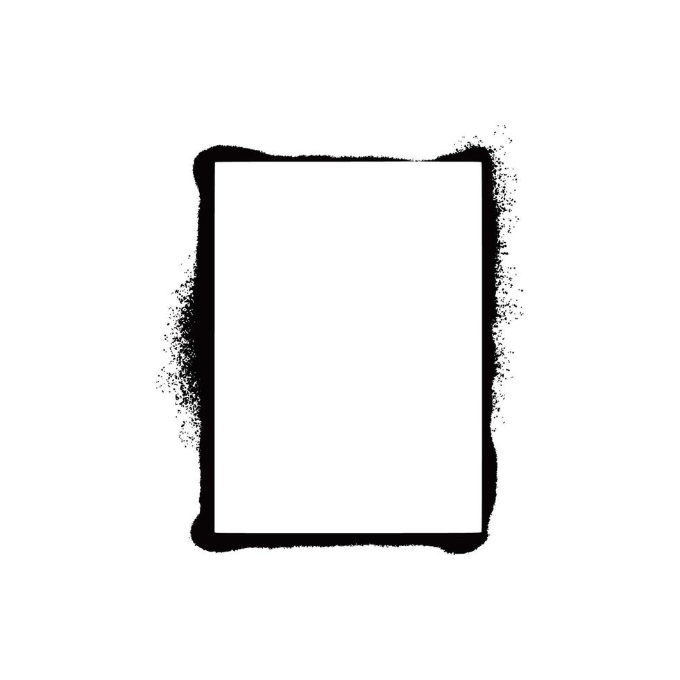 Stencil spray effect paint frame. vector