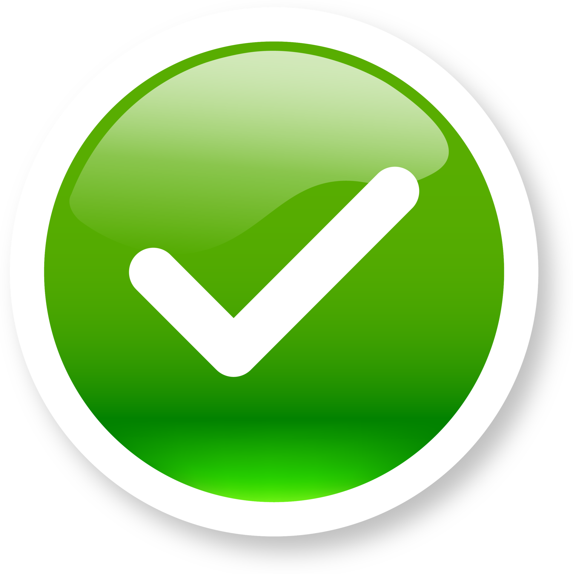 Green check mark buttons in 3d realistic style. Checkmark signs ...