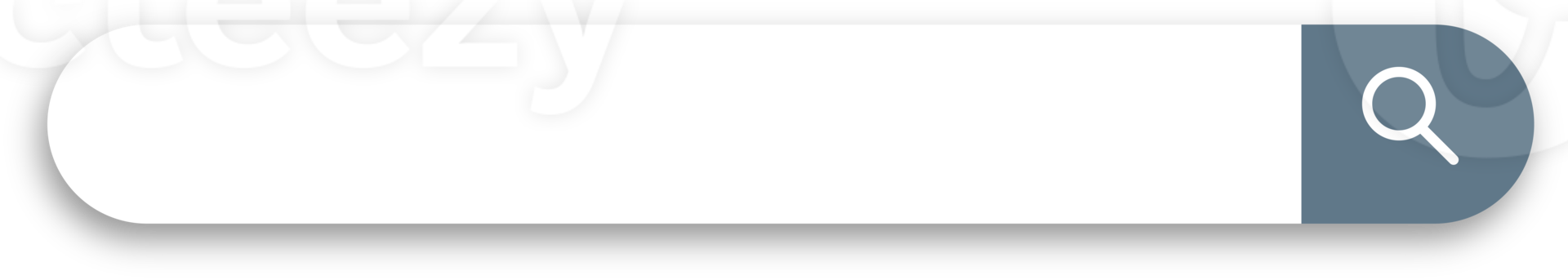 Search bar with shadow on transparent background. Search engine box ...