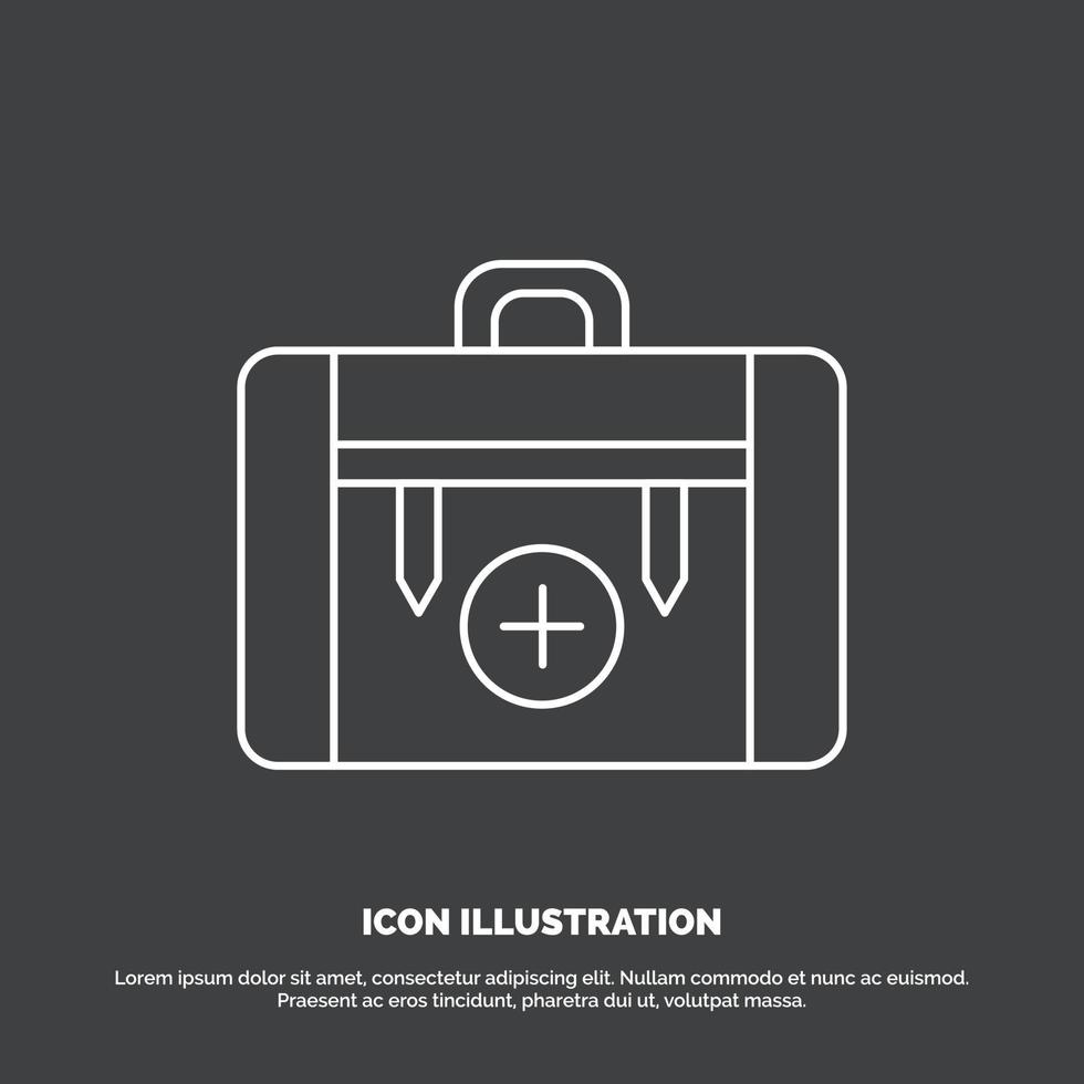 bag. camping. health. hiking. luggage Icon. Line vector symbol for UI and UX. website or mobile application