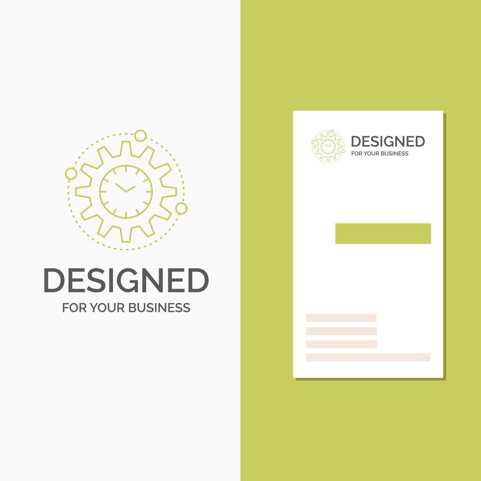 Business Logo for Efficiency. management. processing. productivity. project. Vertical Green Business .Visiting Card template. Creative background vector illustration