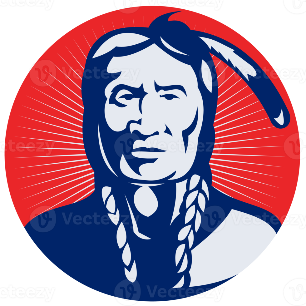 native american indian chief facing front png