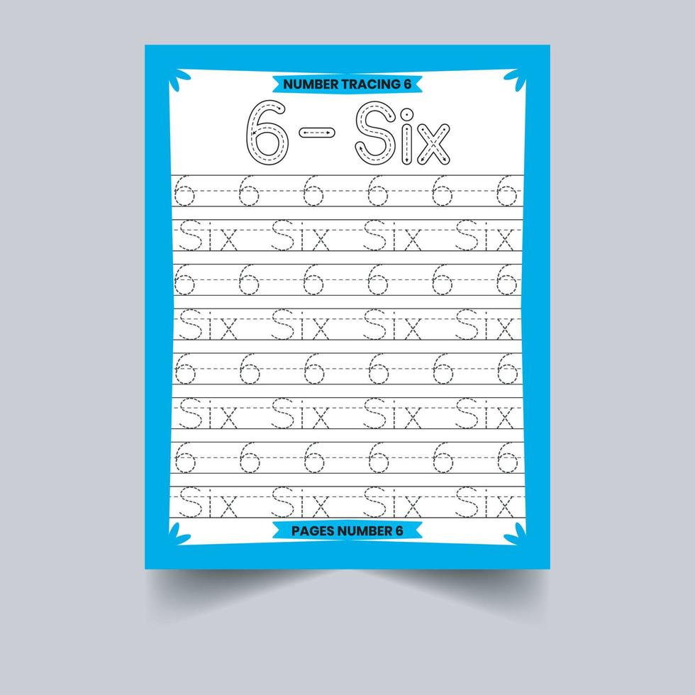 Number Tracing workbook vector