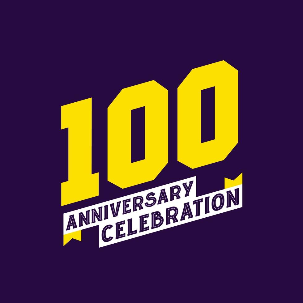 100th Anniversary Celebration vector design,  100 years anniversary